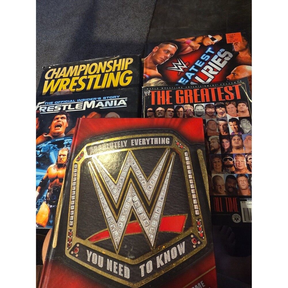 5 Large Wrestling Books Wrestlemania Rivalries WWE NWA